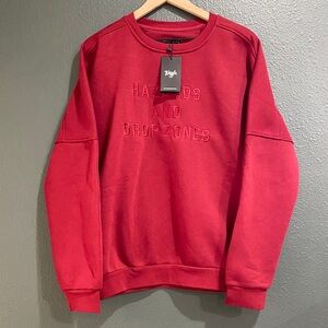 Waggle Medium Red Golf Crewneck Sweatshirt - Hazards and Drop Zones embroidery